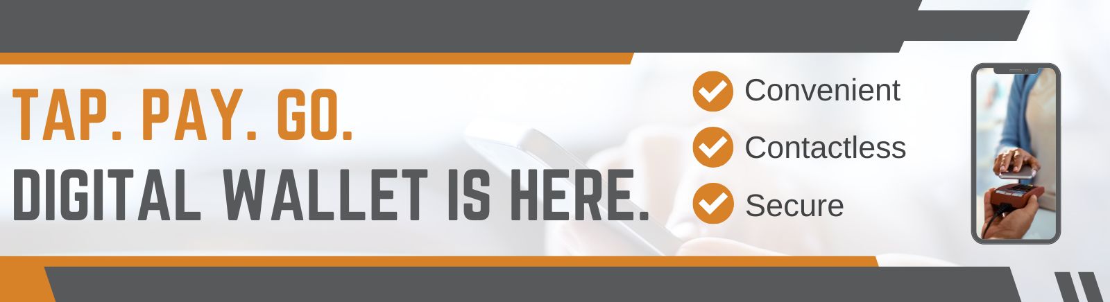 Digital Wallet Is Here - phone tapping credit card machine