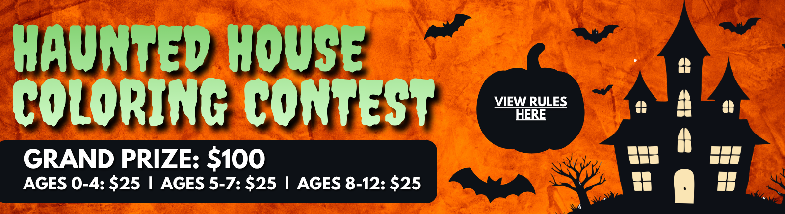 Haunted House Coloring Contest Information - $100 Grand Prize
